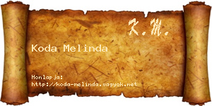 Koda Melinda névjegykártya