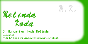 melinda koda business card